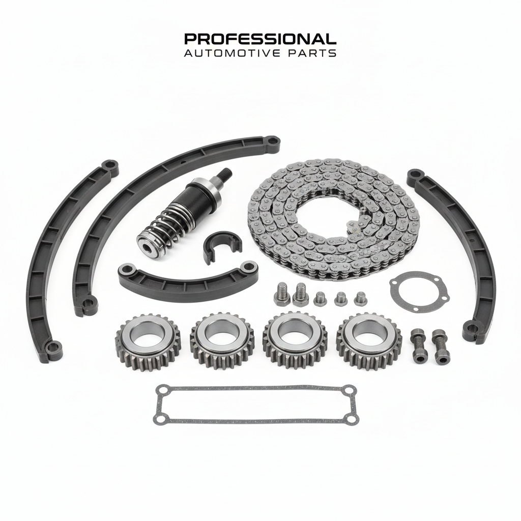 Timing Chain Kit Complete Set with Tensioner and Guides